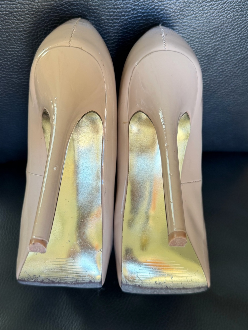 Steve Madden Beige Platform Stiletto Pumps. Size 8 - Picture 3 of 16
